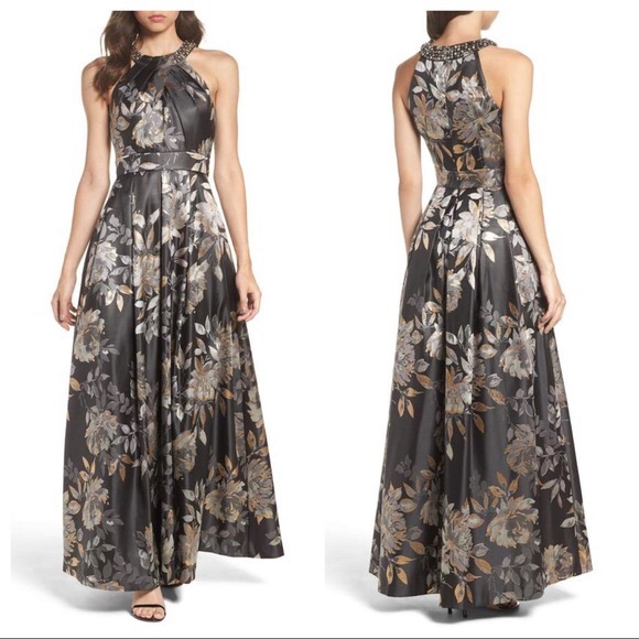 Eliza J Dresses & Skirts - NWT Eliza J Ballgown  Halter floral dress